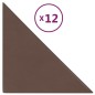 Wandpaneele 12 Stk. Braun 30x30 cm Kunstleder 0,54 m² Wandpaneele 12 Stk. Braun 30x30 cm Kunstleder 0,54 m²