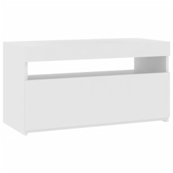 vidaXL TV-Schrank mit LED-Leuchten Weiß 75x35x40 cm