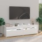 vidaXL TV-Schränke 2 Stk. mit LED-Leuchten Weiß 75x35x40 cm vidaXL TV-Schränke 2 Stk. mit LED-Leuchten Weiß 75x35x40 cm