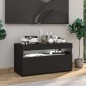 vidaXL TV-Schrank mit LED-Leuchten Schwarz 75x35x40 cm vidaXL TV-Schrank mit LED-Leuchten Schwarz 75x35x40 cm