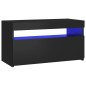 vidaXL TV-Schrank mit LED-Leuchten Schwarz 75x35x40 cm vidaXL TV-Schrank mit LED-Leuchten Schwarz 75x35x40 cm