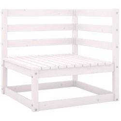 vidaXL 2-tlg. Garten-Lounge-Set mit Kissen Weiß Kiefer Massivholz