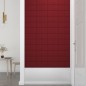 Wandpaneele 12 Stk. Weinrot 30x15 cm Stoff 0,54 m² Wandpaneele 12 Stk. Weinrot 30x15 cm Stoff 0,54 m²