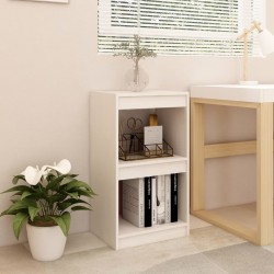 vidaXL Bücherregal Weiß 40x30x71,5 cm Massivholz Kiefer