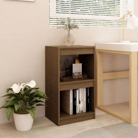 vidaXL Bücherregal Honigbraun 40x30x71,5 cm Massivholz Kiefer