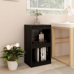 vidaXL Bücherregal Schwarz 40x30x71,5 cm Massivholz Kiefer