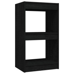 vidaXL Bücherregal Schwarz 40x30x71,5 cm Massivholz Kiefer