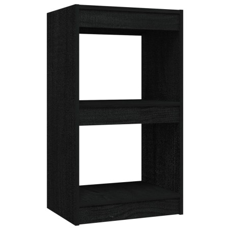 vidaXL Bücherregal Schwarz 40x30x71,5 cm Massivholz Kiefer