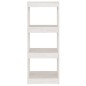 vidaXL Bücherregal/Raumteiler Weiß 40x30x103,5 cm Massivholz Kiefer vidaXL Bücherregal/Raumteiler Weiß 40x30x103,5 cm Massivholz Kiefer