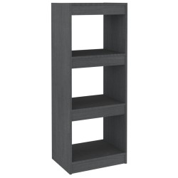 vidaXL Bücherregal/Raumteiler Grau 40x30x103,5 cm Massivholz Kiefer