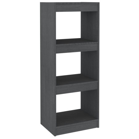 vidaXL Bücherregal/Raumteiler Grau 40x30x103,5 cm Massivholz Kiefer