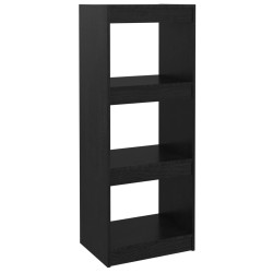vidaXL Bücherregal/Raumteiler Schwarz 40x30x103,5 cm Massivholz Kiefer