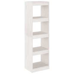 vidaXL Bücherregal Raumteiler Weiß 40x30x135,5 cm Massivholz Kiefer