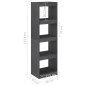 vidaXL Bücherregal Raumteiler Grau 40x30x135,5 cm Massivholz Kiefer vidaXL Bücherregal Raumteiler Grau 40x30x135,5 cm Massivholz Kiefer