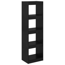 vidaXL Bücherregal Raumteiler Schwarz 40x30x135,5 cm Massivholz Kiefer