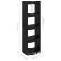 vidaXL Bücherregal Raumteiler Schwarz 40x30x135,5 cm Massivholz Kiefer vidaXL Bücherregal Raumteiler Schwarz 40x30x135,5 cm Massivholz Kiefer