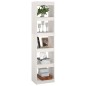 vidaXL Bücherregal/Raumteiler Weiß 40x30x167,5 cm Massivholz Kiefer vidaXL Bücherregal/Raumteiler Weiß 40x30x167,5 cm Massivholz Kiefer