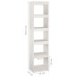 vidaXL Bücherregal/Raumteiler Weiß 40x30x167,5 cm Massivholz Kiefer vidaXL Bücherregal/Raumteiler Weiß 40x30x167,5 cm Massivholz Kiefer