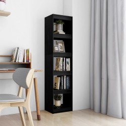 vidaXL Bücherregal/Raumteiler Schwarz 40x30x167,5 cm Massivholz Kiefer