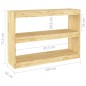 vidaXL Bücherregal Raumteiler 100x30x71,5 cm Massivholz Kiefer vidaXL Bücherregal Raumteiler 100x30x71,5 cm Massivholz Kiefer