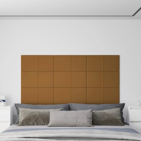 Wandpaneele 12 Stk. Braun 60x30 cm Samt 2,16 m²