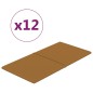 Wandpaneele 12 Stk. Braun 60x30 cm Samt 2,16 m² Wandpaneele 12 Stk. Braun 60x30 cm Samt 2,16 m²
