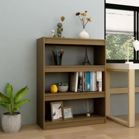 vidaXL Bücherregal/Raumteiler 100x30x103 cm Massivholz Kiefer