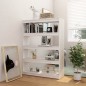 vidaXL Bücherregal/Raumteiler Weiß 100x30x135,5cm Kiefer Massivholz vidaXL Bücherregal/Raumteiler Weiß 100x30x135,5cm Kiefer Massivholz