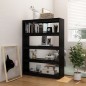 vidaXL Bücherregal/Raumteiler Schwarz 100x30x135,5cm Kiefer Massivholz vidaXL Bücherregal/Raumteiler Schwarz 100x30x135,5cm Kiefer Massivholz