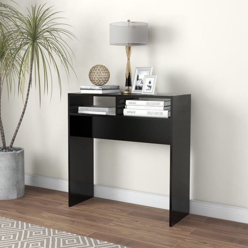 vidaXL Konsolentisch Schwarz 78x30x80 cm Holzwerkstoff vidaXL Konsolentisch Schwarz 78x30x80 cm Holzwerkstoff