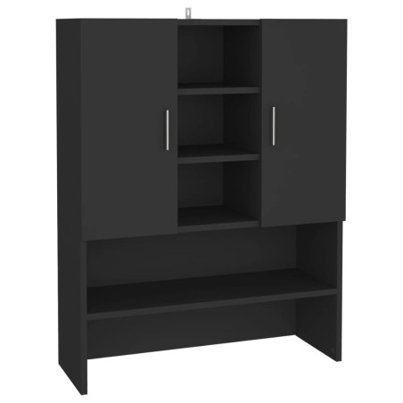 vidaXL Waschmaschinenschrank Schwarz 70,5x25,5x90 cm