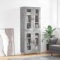 Highboard Betongrau 69,5x34x180 cm Holzwerkstoff Highboard Betongrau 69,5x34x180 cm Holzwerkstoff