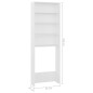 vidaXL Waschmaschinenschrank Weiß 64x24x190 cm vidaXL Waschmaschinenschrank Weiß 64x24x190 cm