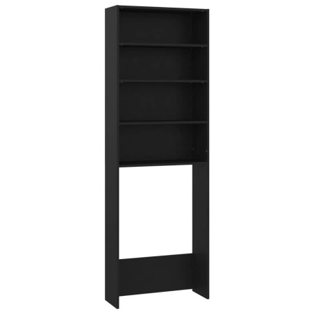 vidaXL Waschmaschinenschrank Schwarz 64x24x190 cm