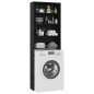 vidaXL Waschmaschinenschrank Schwarz 64x24x190 cm vidaXL Waschmaschinenschrank Schwarz 64x24x190 cm