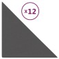 Wandpaneele 12 Stk. Dunkelgrau 30x30 cm Stoff 0,54 m² Wandpaneele 12 Stk. Dunkelgrau 30x30 cm Stoff 0,54 m²