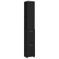 vidaXL Badschrank Schwarz 25x26,5x170 cm Holzwerkstoff vidaXL Badschrank Schwarz 25x26,5x170 cm Holzwerkstoff
