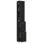 vidaXL Badschrank Schwarz 25x26,5x170 cm Holzwerkstoff vidaXL Badschrank Schwarz 25x26,5x170 cm Holzwerkstoff