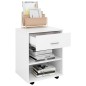 vidaXL Rollschrank Weiß 46x36x59 cm Holzwerkstoff vidaXL Rollschrank Weiß 46x36x59 cm Holzwerkstoff
