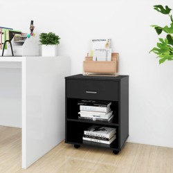 vidaXL Rollschrank Schwarz 46x36x59 cm Holzwerkstoff