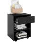 vidaXL Rollschrank Schwarz 46x36x59 cm Holzwerkstoff vidaXL Rollschrank Schwarz 46x36x59 cm Holzwerkstoff