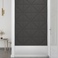Wandpaneele 12 Stk. Dunkelgrau 30x30 cm Stoff 0,54 m² Wandpaneele 12 Stk. Dunkelgrau 30x30 cm Stoff 0,54 m²