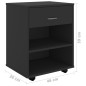 vidaXL Rollschrank Schwarz 46x36x59 cm Holzwerkstoff vidaXL Rollschrank Schwarz 46x36x59 cm Holzwerkstoff