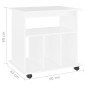 vidaXL Rollschrank Weiß 60x45x60 cm Holzwerkstoff vidaXL Rollschrank Weiß 60x45x60 cm Holzwerkstoff