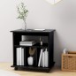 vidaXL Rollschrank Schwarz 60x45x60 cm Holzwerkstoff vidaXL Rollschrank Schwarz 60x45x60 cm Holzwerkstoff