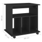 vidaXL Rollschrank Schwarz 60x45x60 cm Holzwerkstoff vidaXL Rollschrank Schwarz 60x45x60 cm Holzwerkstoff