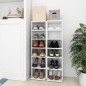 vidaXL Schuhschränke 2 Stk. Weiß 27,5x27x102 cm Holzwerkstoff vidaXL Schuhschränke 2 Stk. Weiß 27,5x27x102 cm Holzwerkstoff