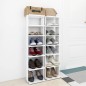 vidaXL Schuhschränke 2 Stk. Weiß 27,5x27x102 cm Holzwerkstoff vidaXL Schuhschränke 2 Stk. Weiß 27,5x27x102 cm Holzwerkstoff