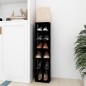 vidaXL Schuhschrank Schwarz 27,5x27x102 cm Holzwerkstoff vidaXL Schuhschrank Schwarz 27,5x27x102 cm Holzwerkstoff