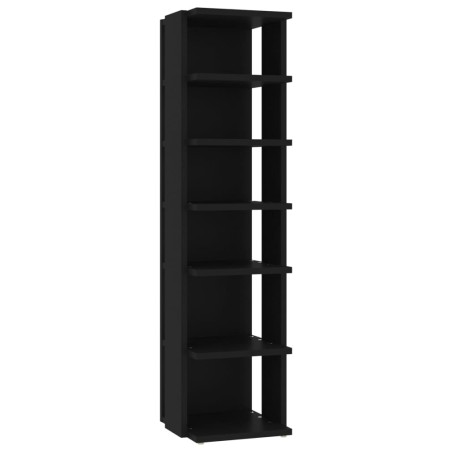 vidaXL Schuhschrank Schwarz 27,5x27x102 cm Holzwerkstoff